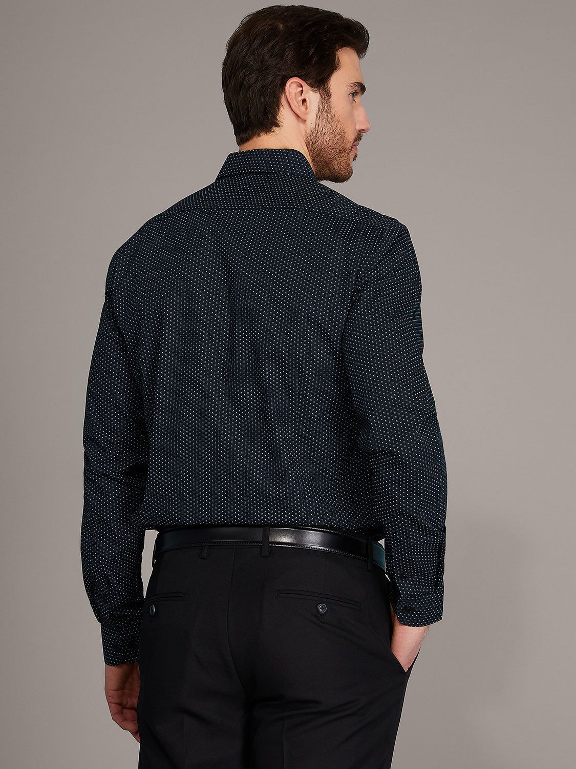 Polka Dot Printed Slim Fit Dress Shirt sold by Suzy Shier product image thumbnail 2