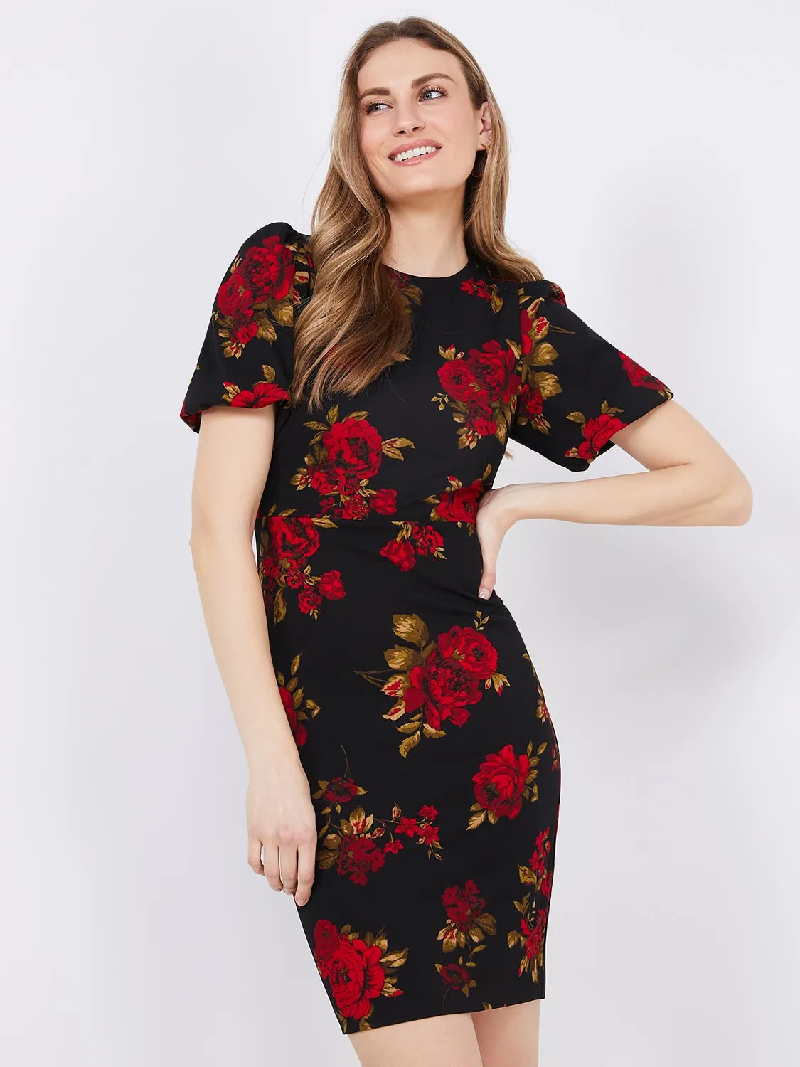 Floral Print Sheath Dress sold by Suzy Shier product image thumbnail 2