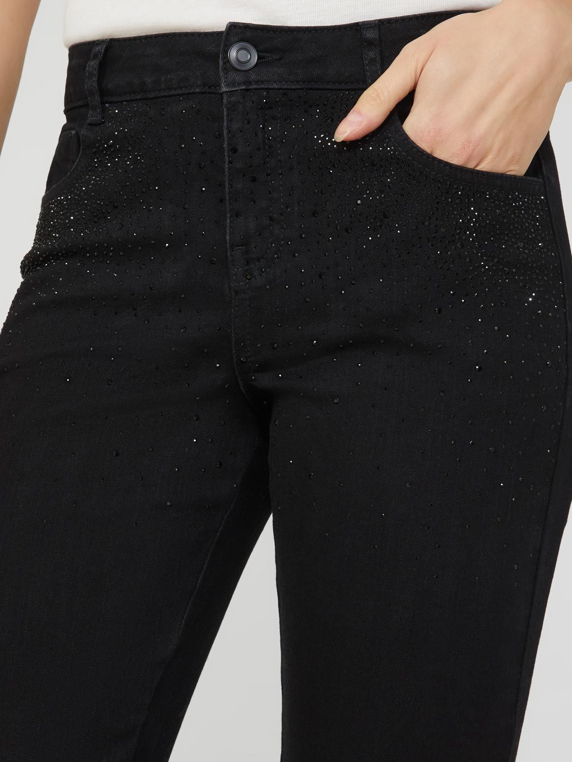 Slim Leg Jeans With Rhinestone Details sold by Suzy Shier product image thumbnail 2