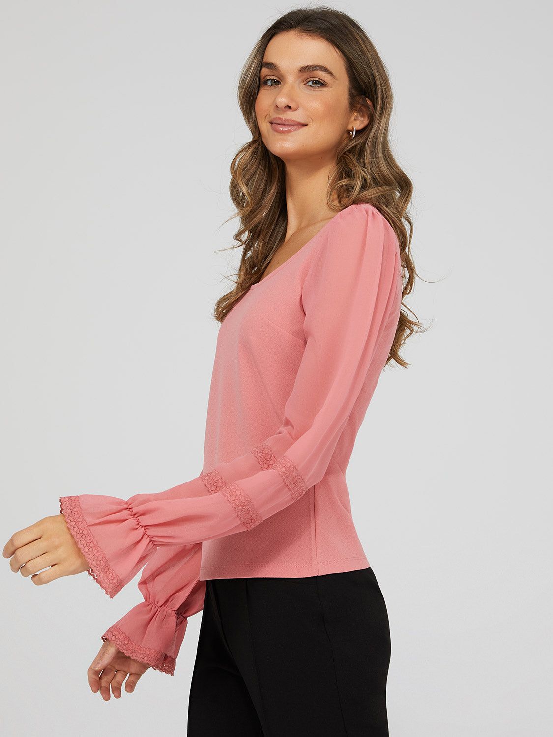 Lace Puff Sleeve Top sold by Suzy Shier product image thumbnail 10