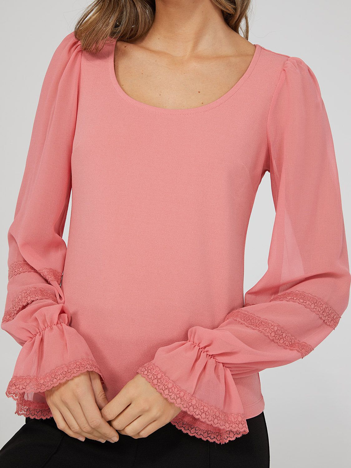 Lace Puff Sleeve Top sold by Suzy Shier product image thumbnail 12