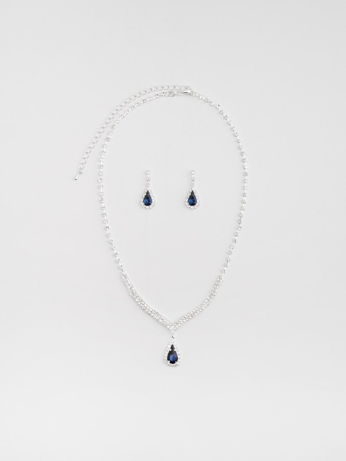2-Piece Jewelled Pear Drop Earring And Necklace Set sold by Suzy Shier