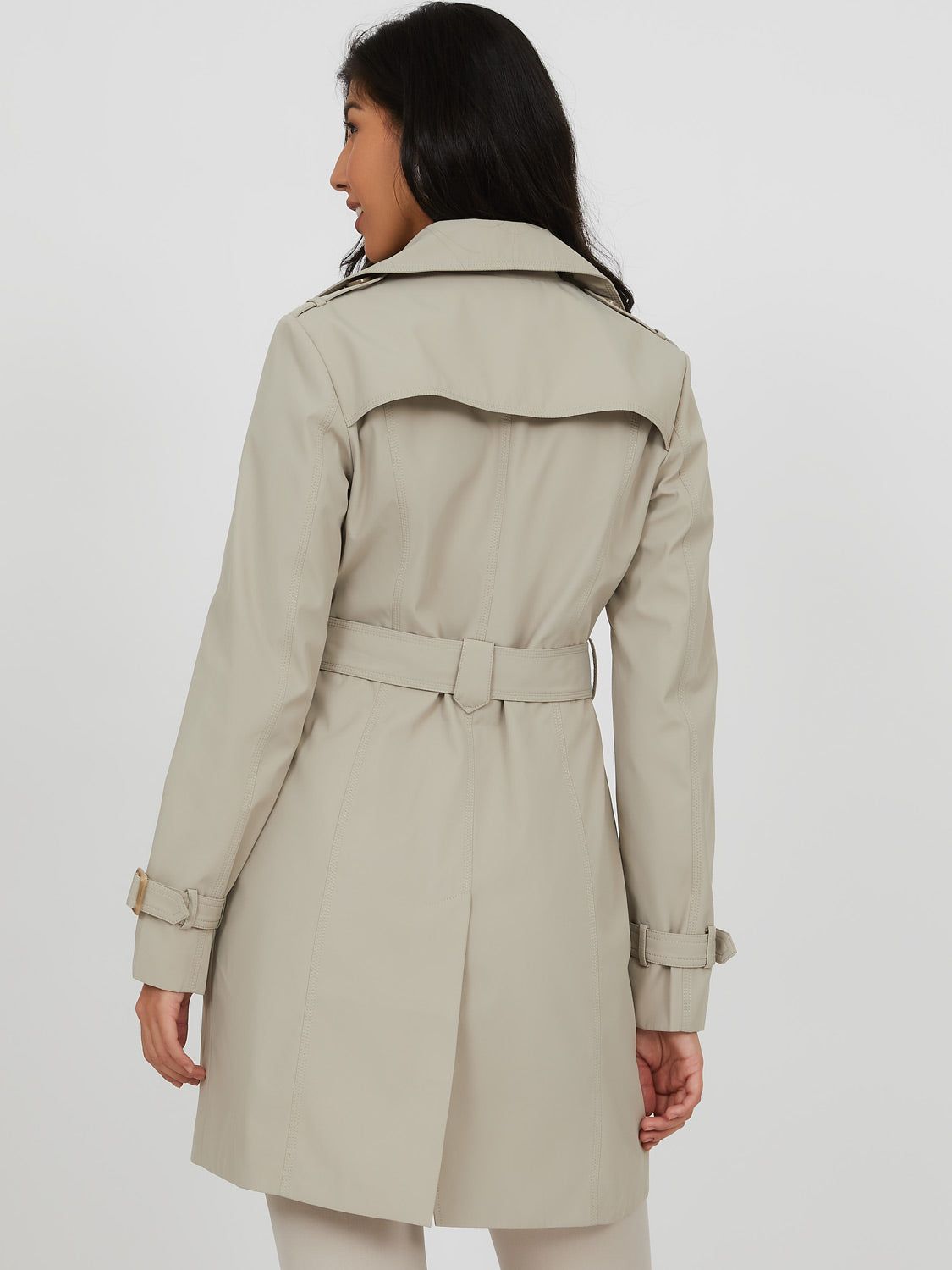 Double-Breast Belted Trench Coat sold by Suzy Shier product image thumbnail 4