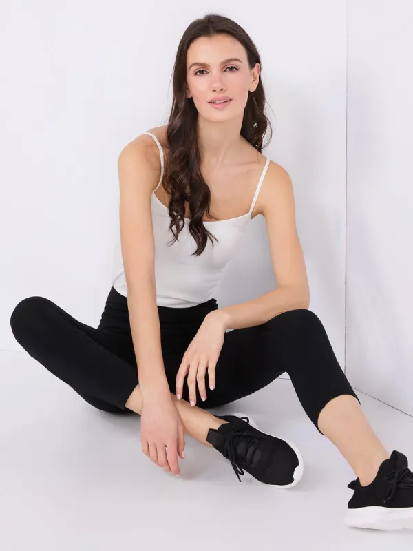 Crossover Waistband Capri Leggings sold by Suzy Shier