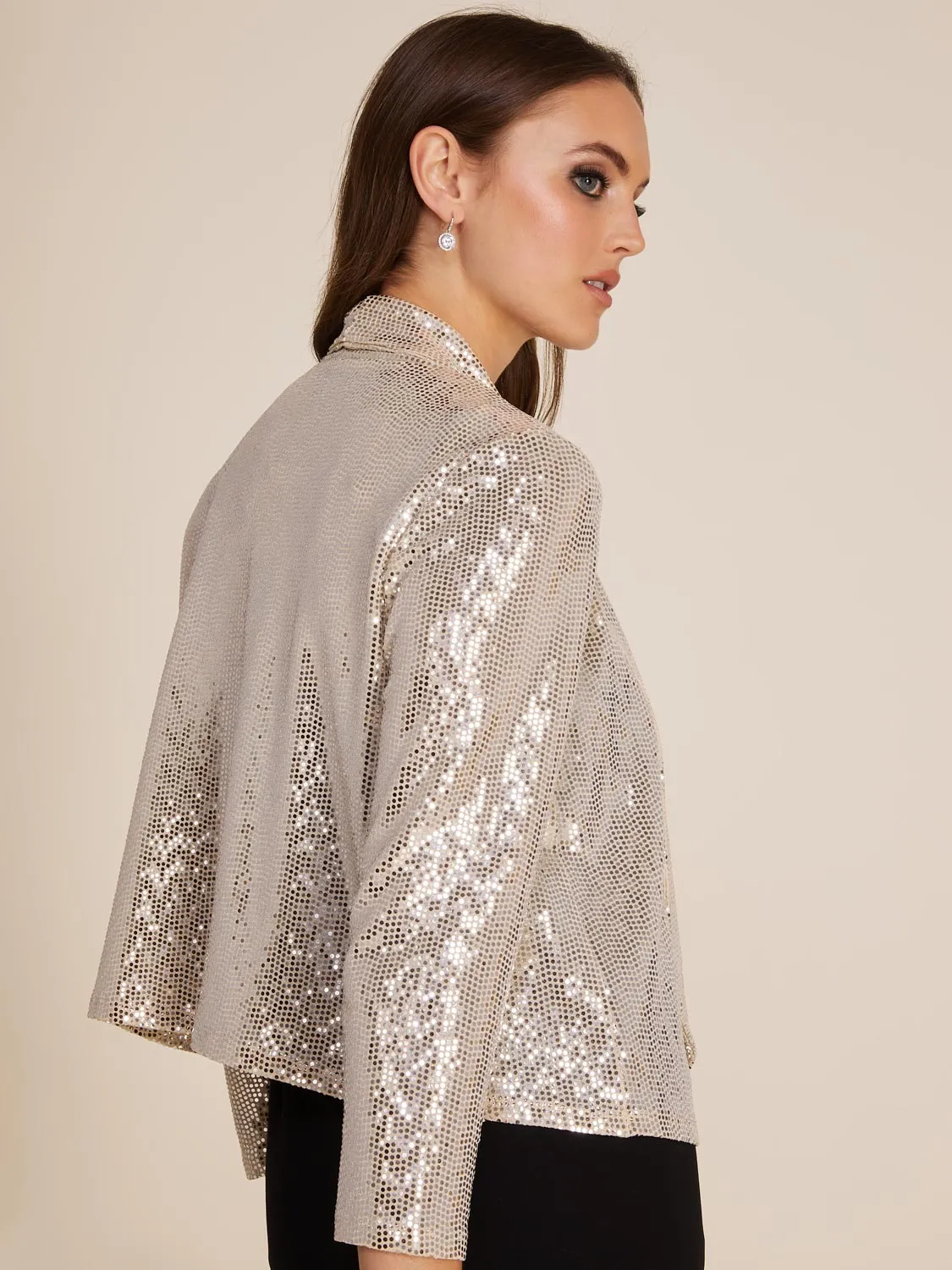 3/4 Sleeve Allover Sequin Cover-Up sold by Suzy Shier product image thumbnail 4