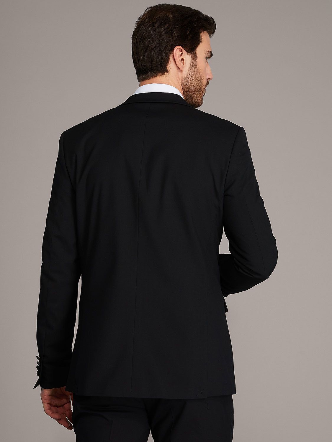 Two-Button Contemporary Fit Tuxedo Suit Jacket With Satin Pique Lapel sold by Suzy Shier product image thumbnail 2