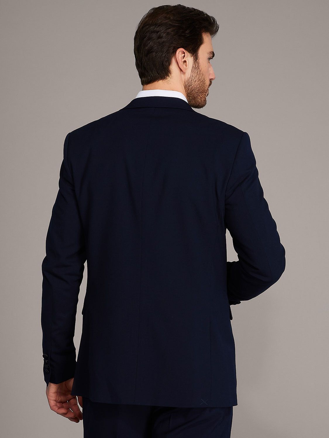 Two-Button Contemporary Fit Tuxedo Suit Jacket With Satin Pique Lapel sold by Suzy Shier product image thumbnail 6