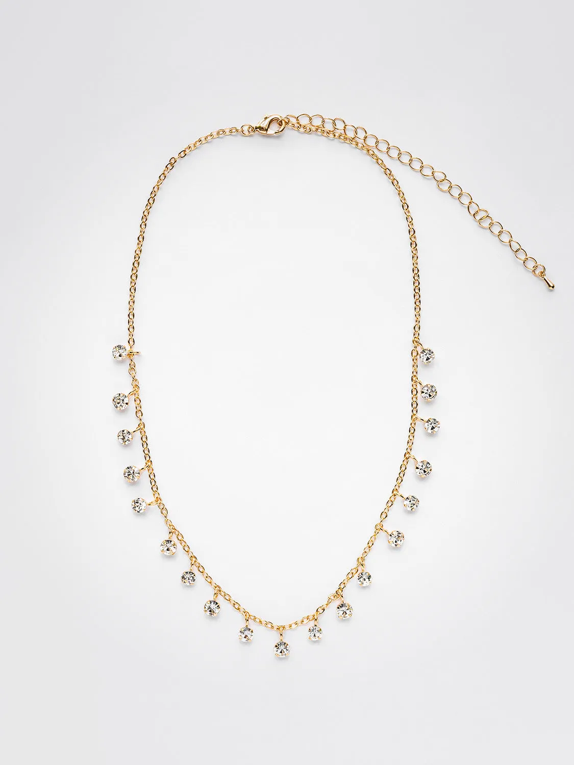 Round Gem Station Necklace sold by Suzy Shier product image thumbnail 2