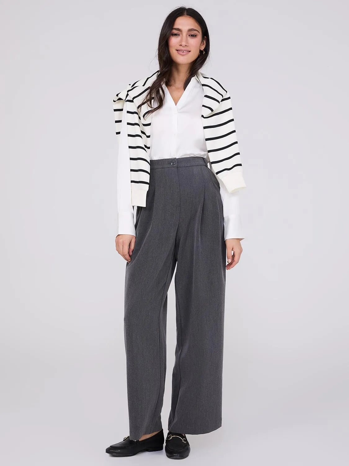 Double Pleated Wide Leg Trousers sold by Suzy Shier product image thumbnail 2