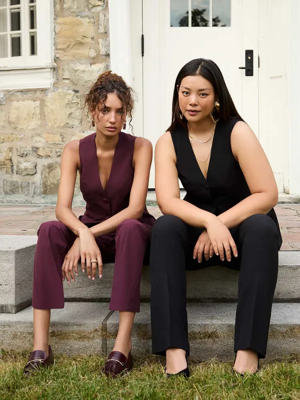 Sleeveless 3-Button Blazer sold by Suzy Shier