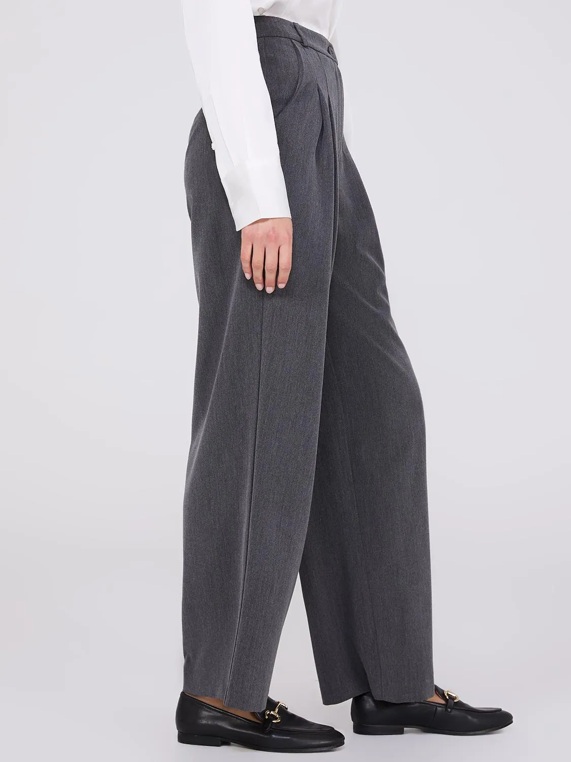 Double Pleated Wide Leg Trousers sold by Suzy Shier product image thumbnail 4