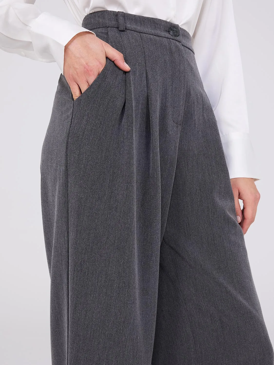 Double Pleated Wide Leg Trousers sold by Suzy Shier product image thumbnail 3