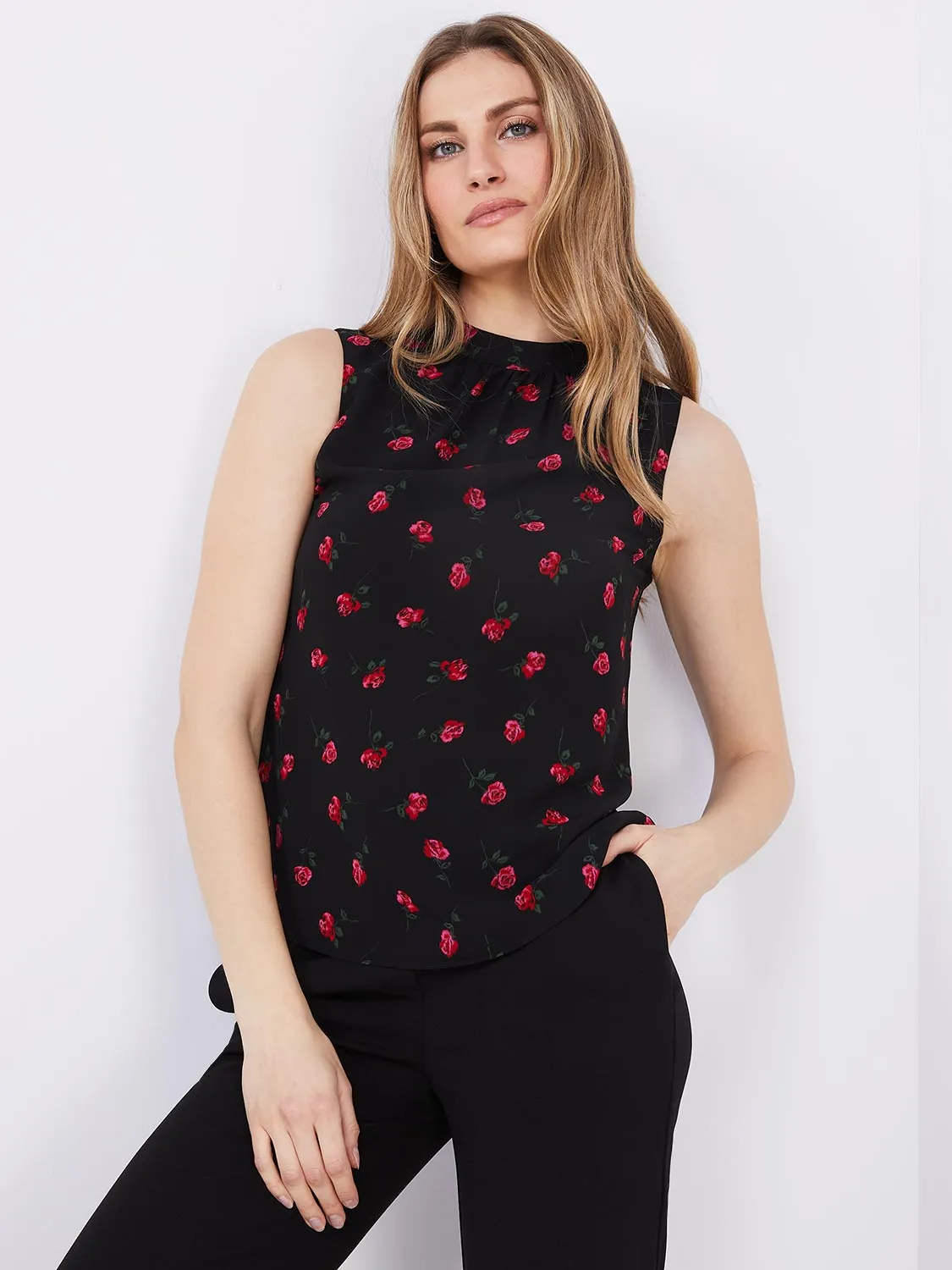 Printed Sleeveless Chiffon Blouse sold by Suzy Shier product image thumbnail 3