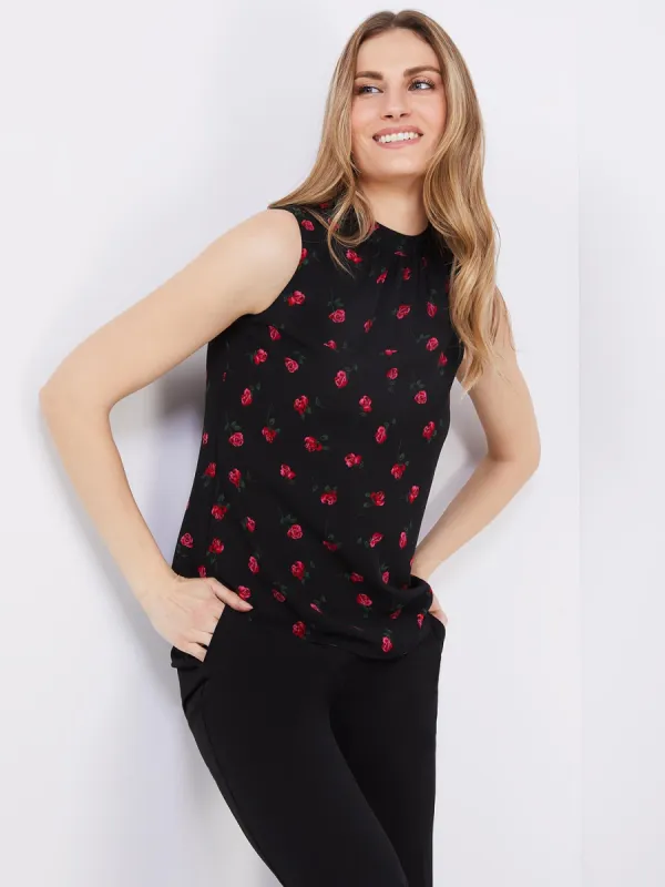 Printed Sleeveless Chiffon Blouse sold by Suzy Shier