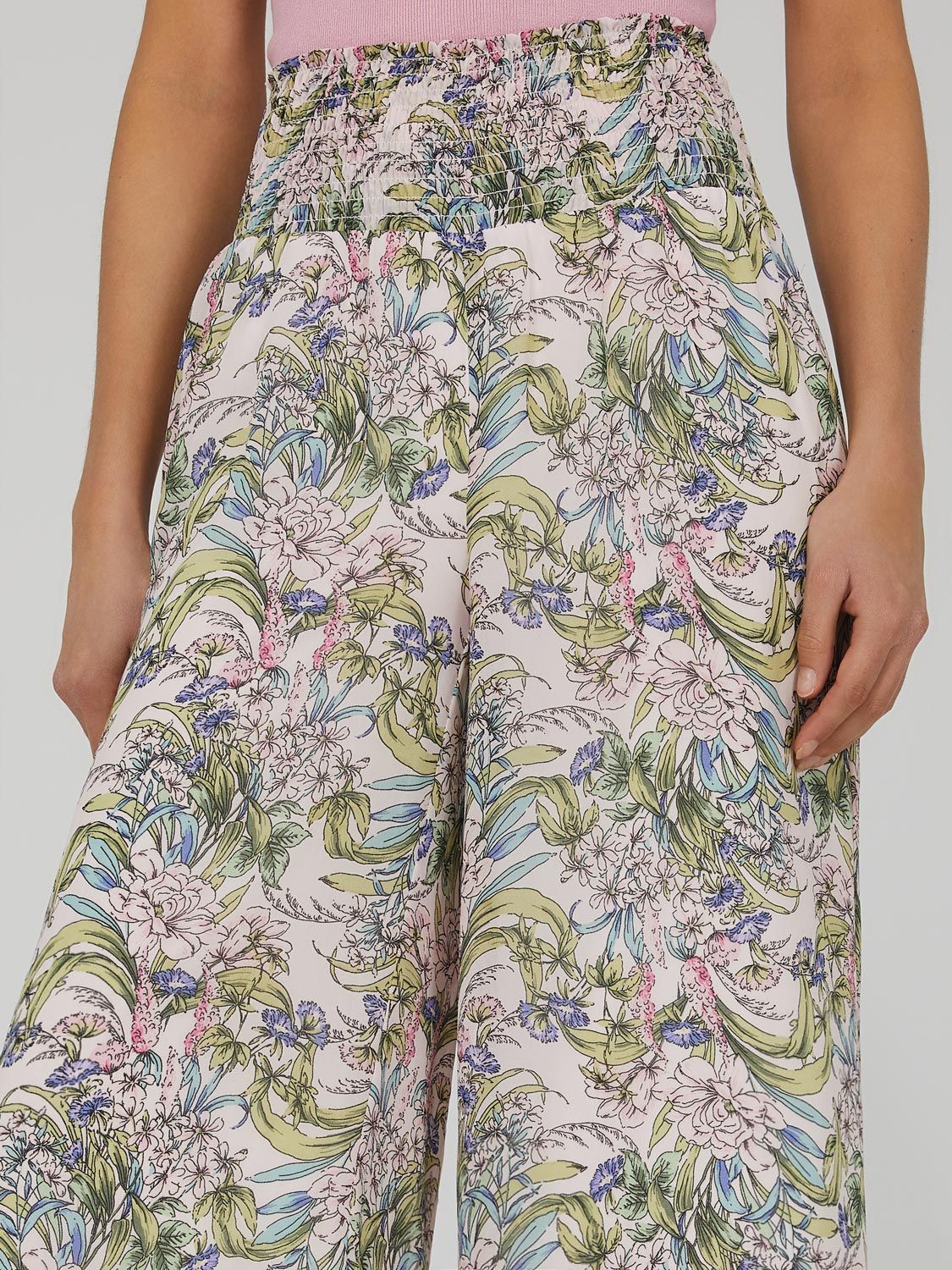 Printed Pull-On Pants With Smocked Waistband sold by Suzy Shier product image thumbnail 3