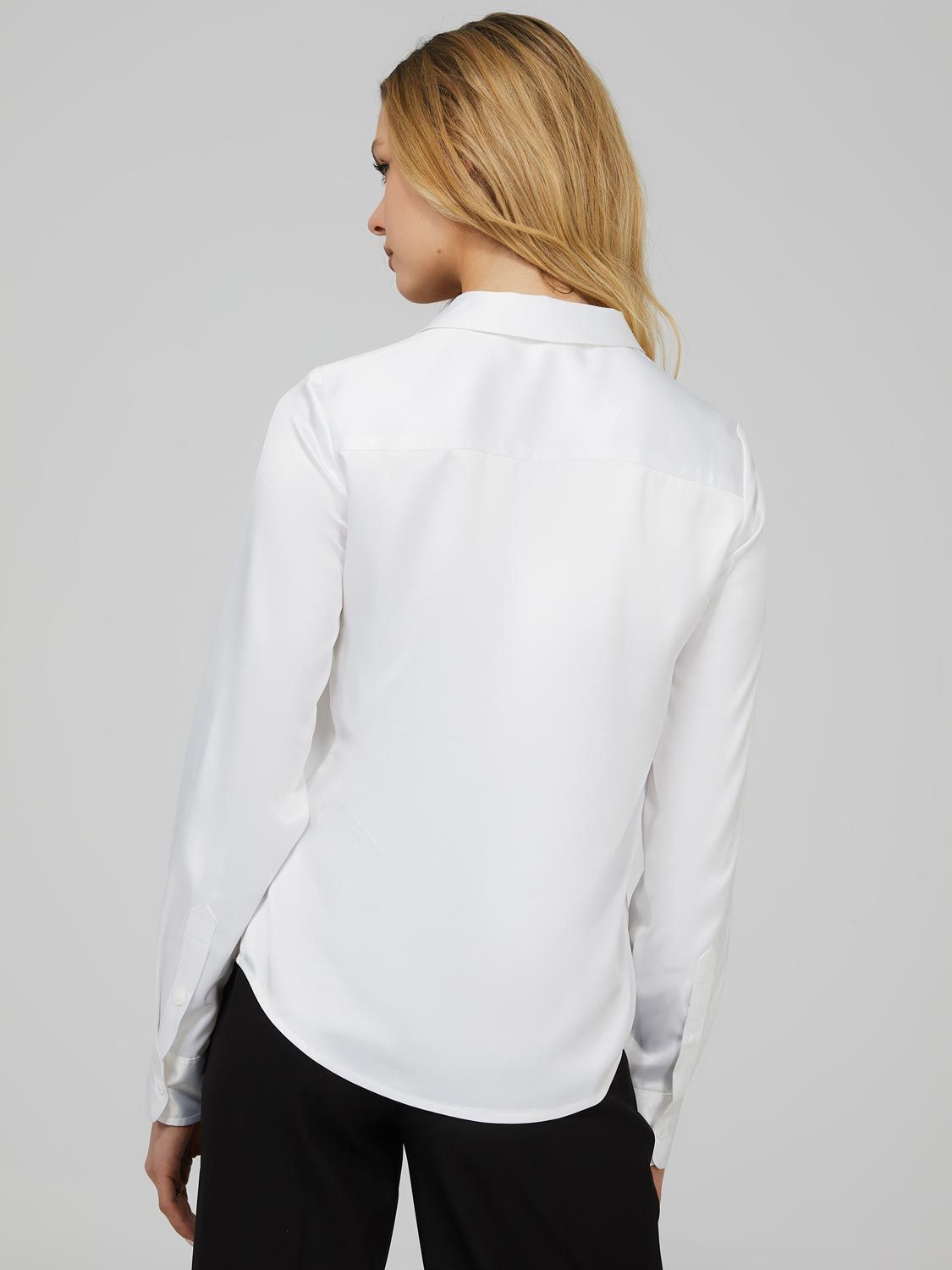 Long Sleeve Satin Blouse sold by Suzy Shier product image thumbnail 8