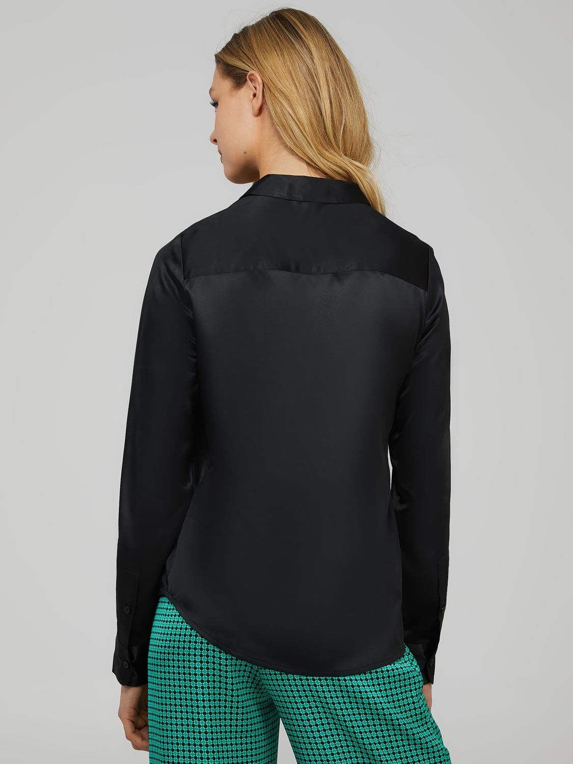 Long Sleeve Satin Blouse sold by Suzy Shier product image thumbnail 4