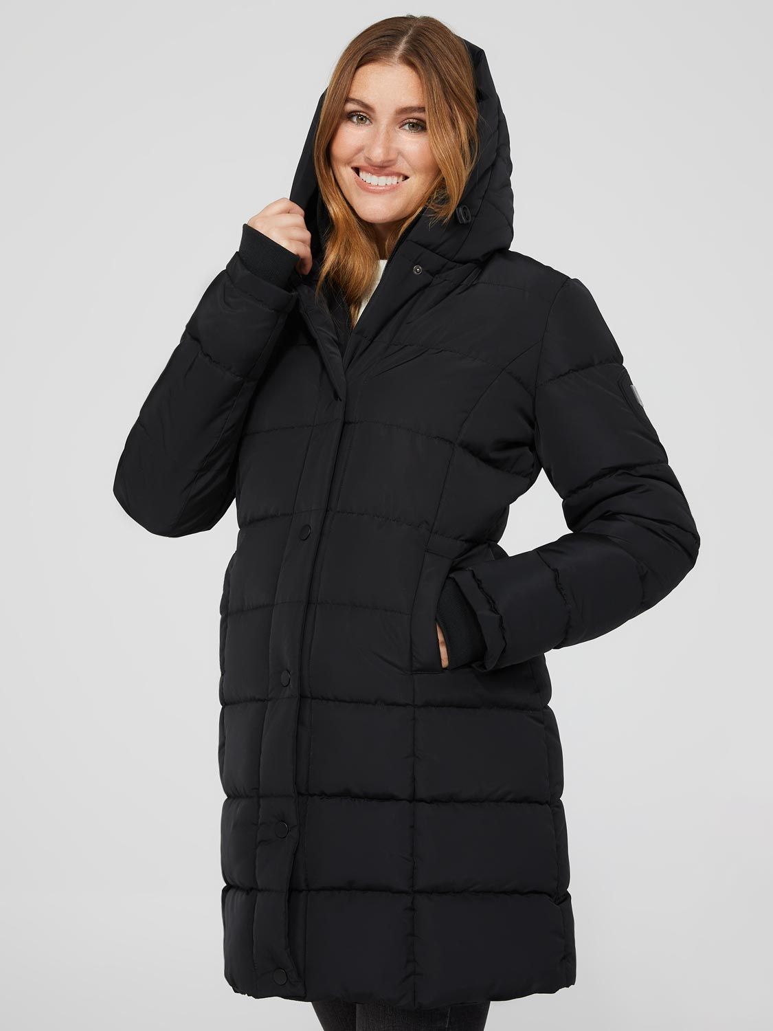 Long Puffer Jacket With Collar sold by Suzy Shier product image thumbnail 2