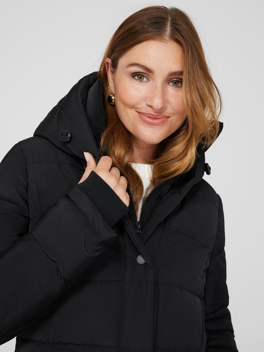 Long Puffer Jacket With Collar sold by Suzy Shier product image thumbnail 4