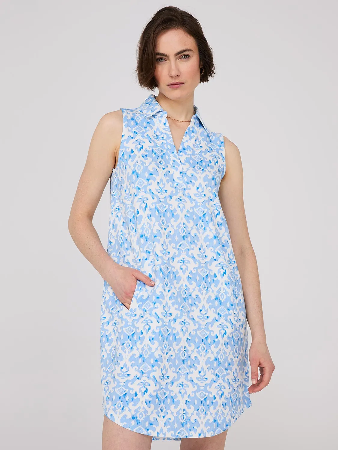Abstract Print Popover Dress With Pockets sold by Suzy Shier product image thumbnail 2