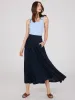 Crinkle Maxi Skirt With Front Slit sold by Suzy Shier