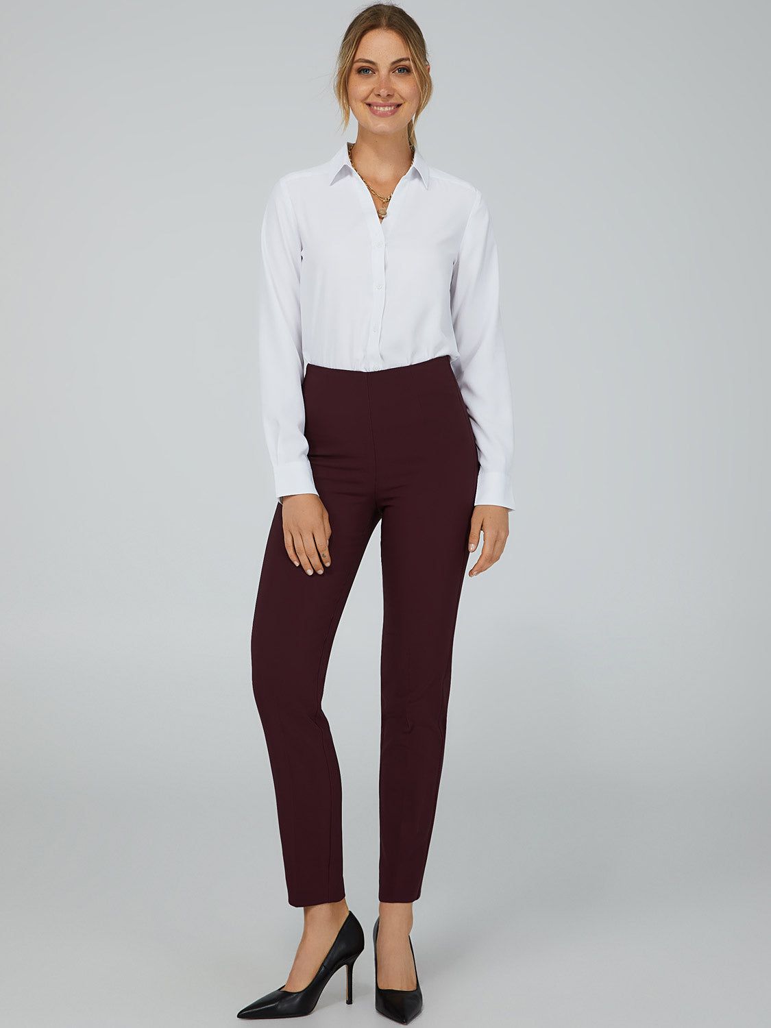 Classic Rise Straight Leg Trousers sold by Suzy Shier