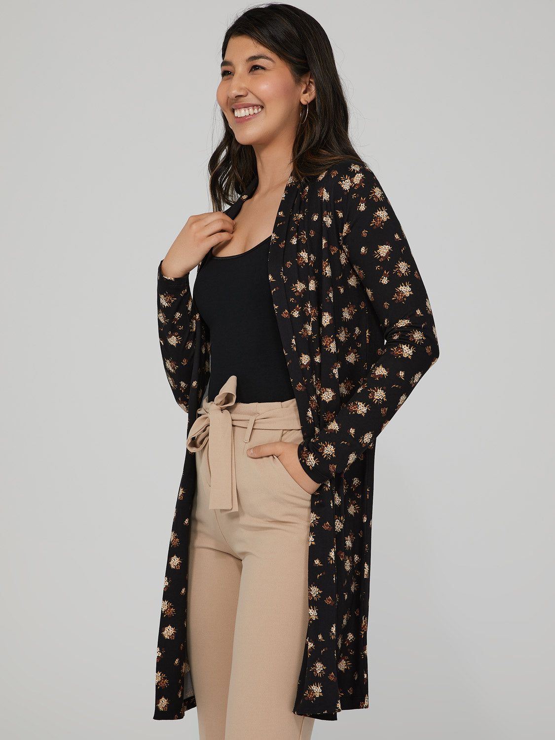 Oversized Floral Print Cardigan sold by Suzy Shier product image thumbnail 2