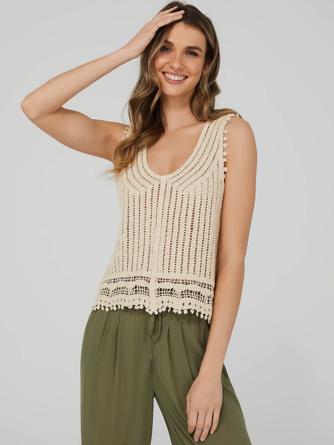Crochet Tank Top sold by Suzy Shier product image thumbnail 2