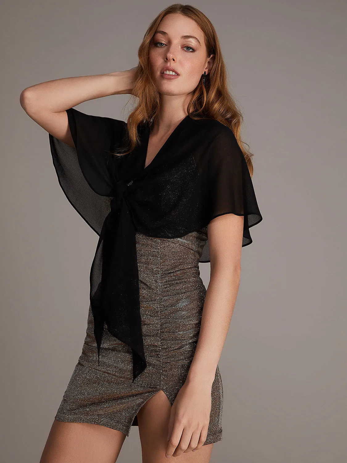 Sheer Chiffon Cover Up sold by Suzy Shier product image thumbnail 2