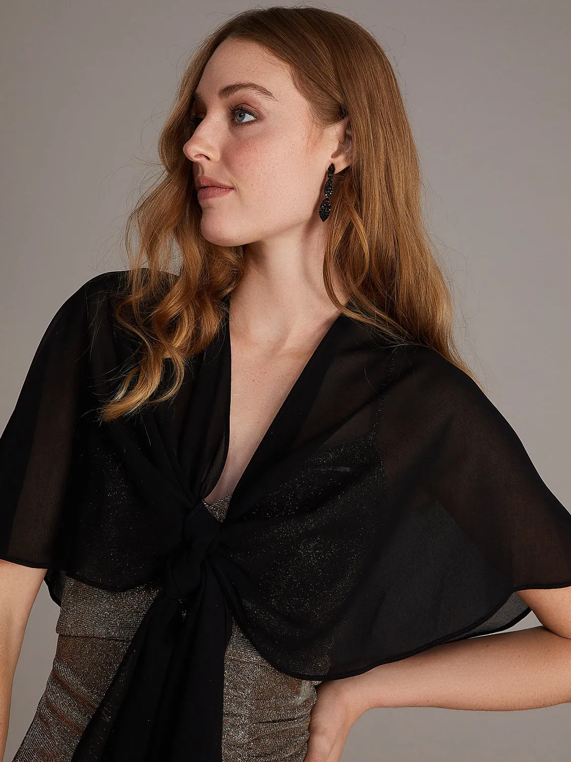 Sheer Chiffon Cover Up sold by Suzy Shier product image thumbnail 3