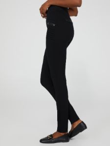 Skinny Leg Pull-On Pants With Pintuck Detail sold by Suzy Shier