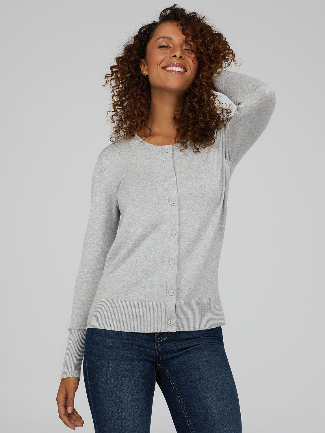 Button Down Knit Cardigan sold by Suzy Shier