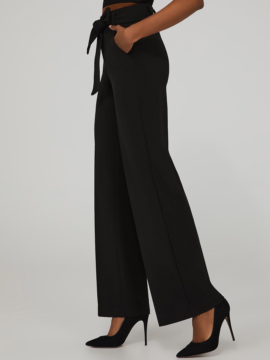 Wide Leg Pants With Sash Belt sold by Suzy Shier product image thumbnail 3
