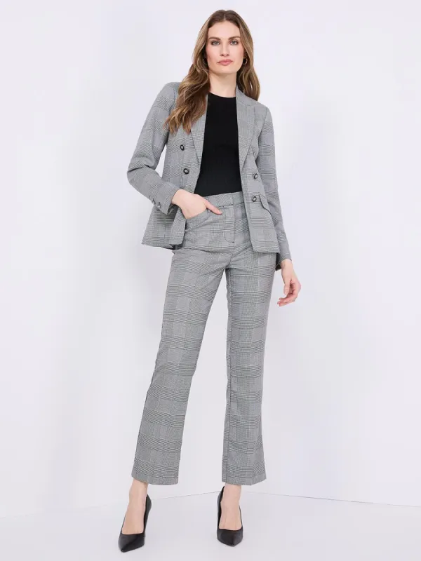 Plaid Straight-Leg Pants sold by Suzy Shier
