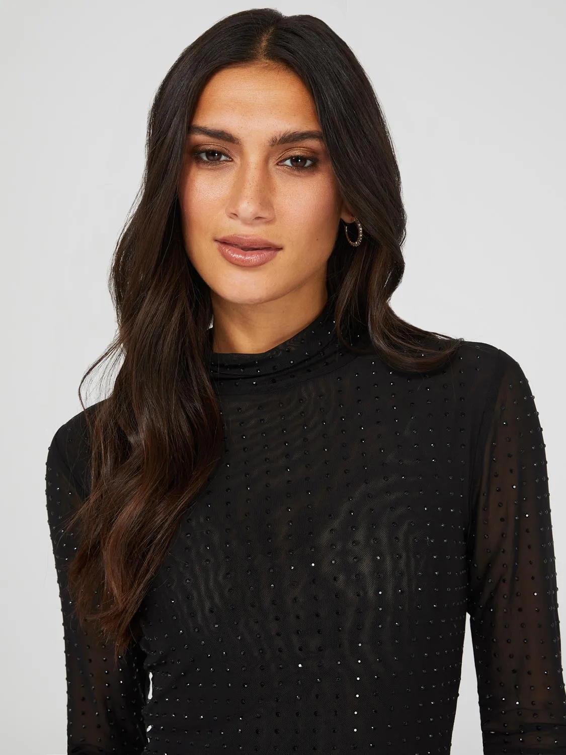 Long Sleeve Mock Neck Top sold by Suzy Shier product image thumbnail 2