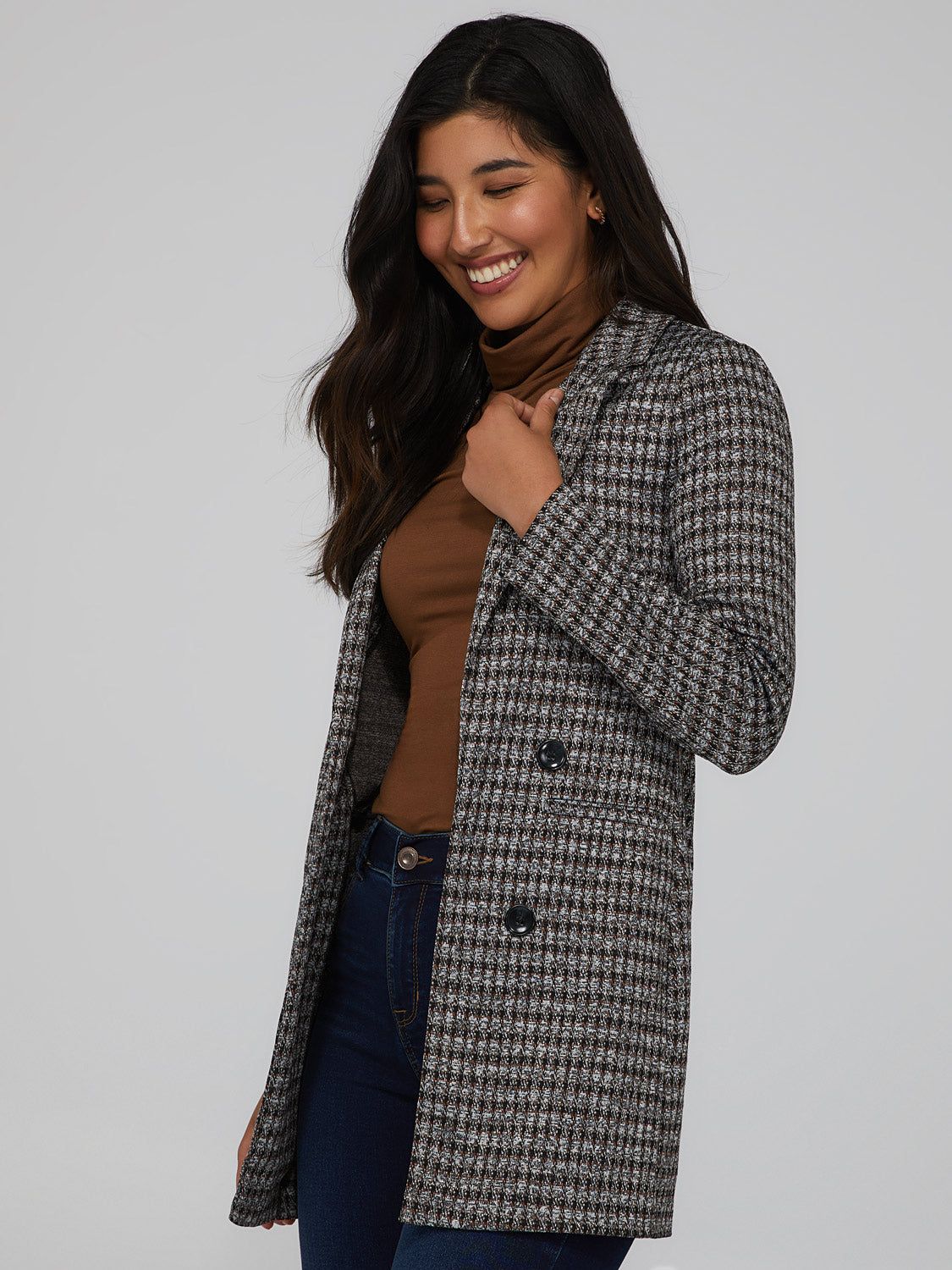 Faux Double Breasted Blazer sold by Suzy Shier product image thumbnail 3