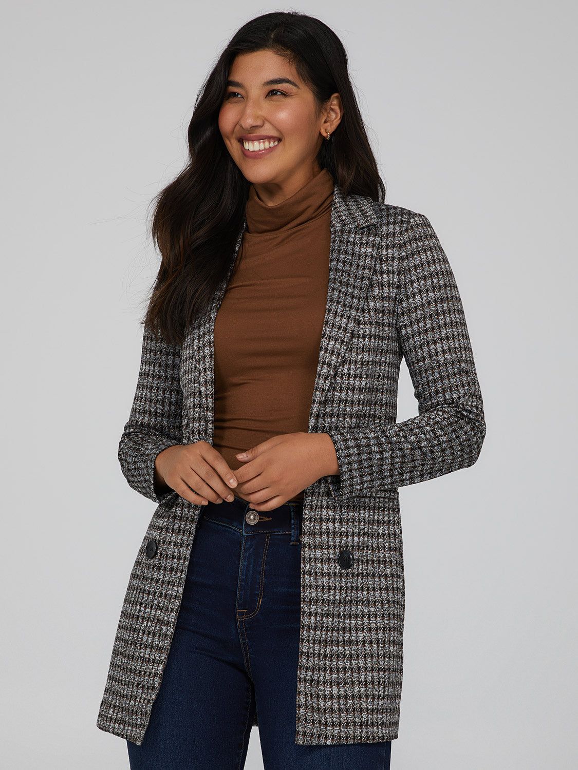 Faux Double Breasted Blazer sold by Suzy Shier