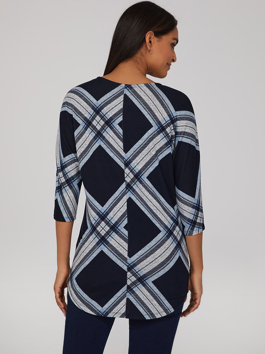 Plaid Dolman Sleeve Top sold by Suzy Shier product image thumbnail 4