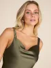 Cowl Neck Satin Midi Dress With Jewelled Back Straps sold by Suzy Shier
