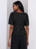 Polka Dot Flutter Sleeve Top sold by Suzy Shier