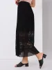 Pleated Chiffon Skirt With Lace Insert sold by Suzy Shier