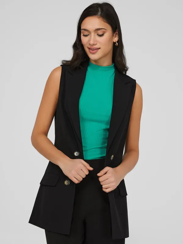 Sleeveless Blazer Vest sold by Suzy Shier