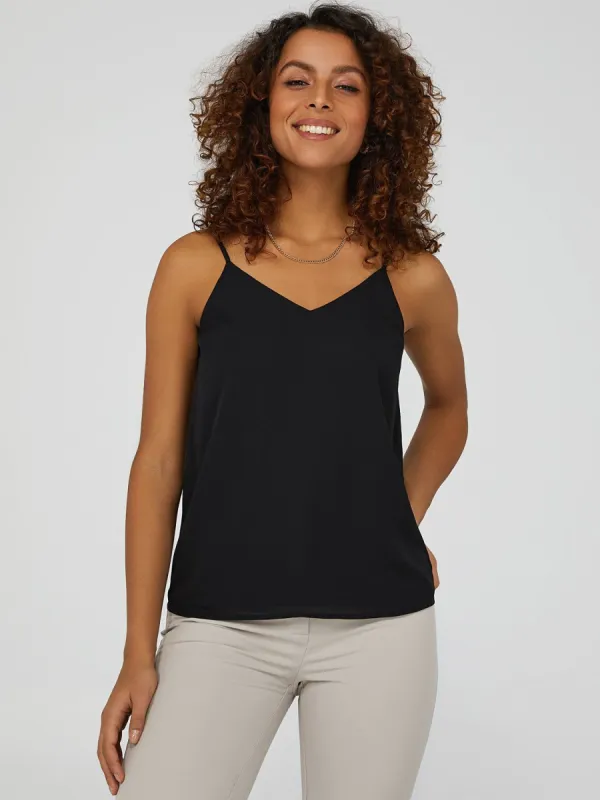 Adjustable Spaghetti Strap V-Neck Top sold by Suzy Shier