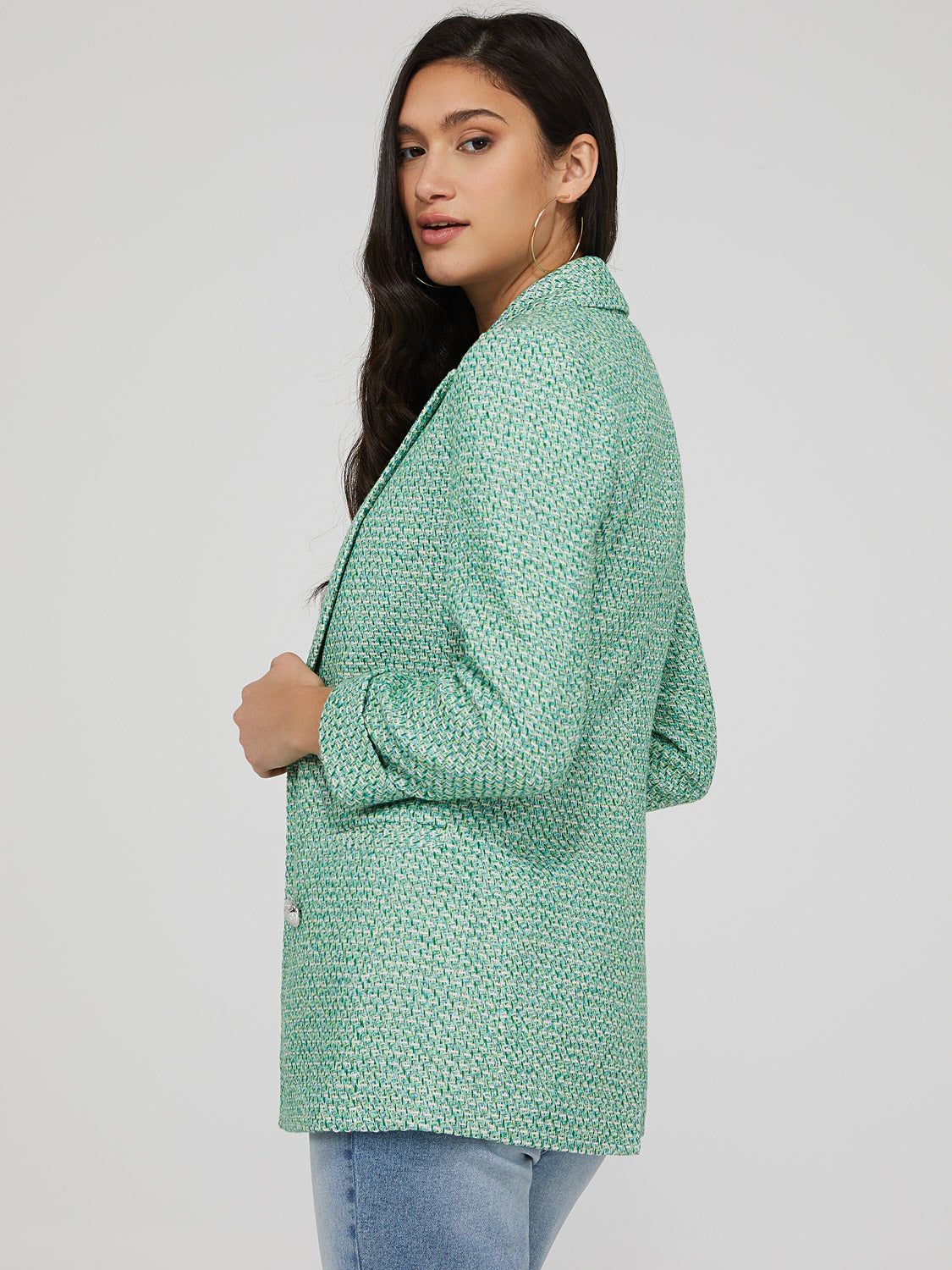 Open Front Boucle Blazer sold by Suzy Shier product image thumbnail 4