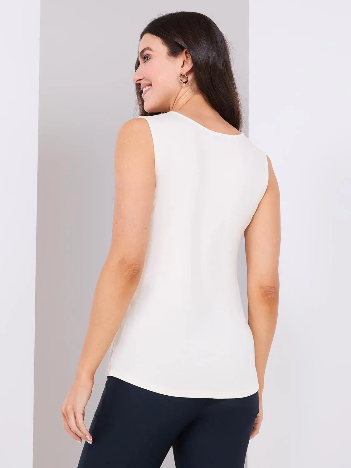 Sleeveless Floral Burnout Chiffon Top sold by Suzy Shier product image thumbnail 5