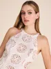 Halter Neck Jacquard Fit & Flare Knee Length Dress sold by Suzy Shier
