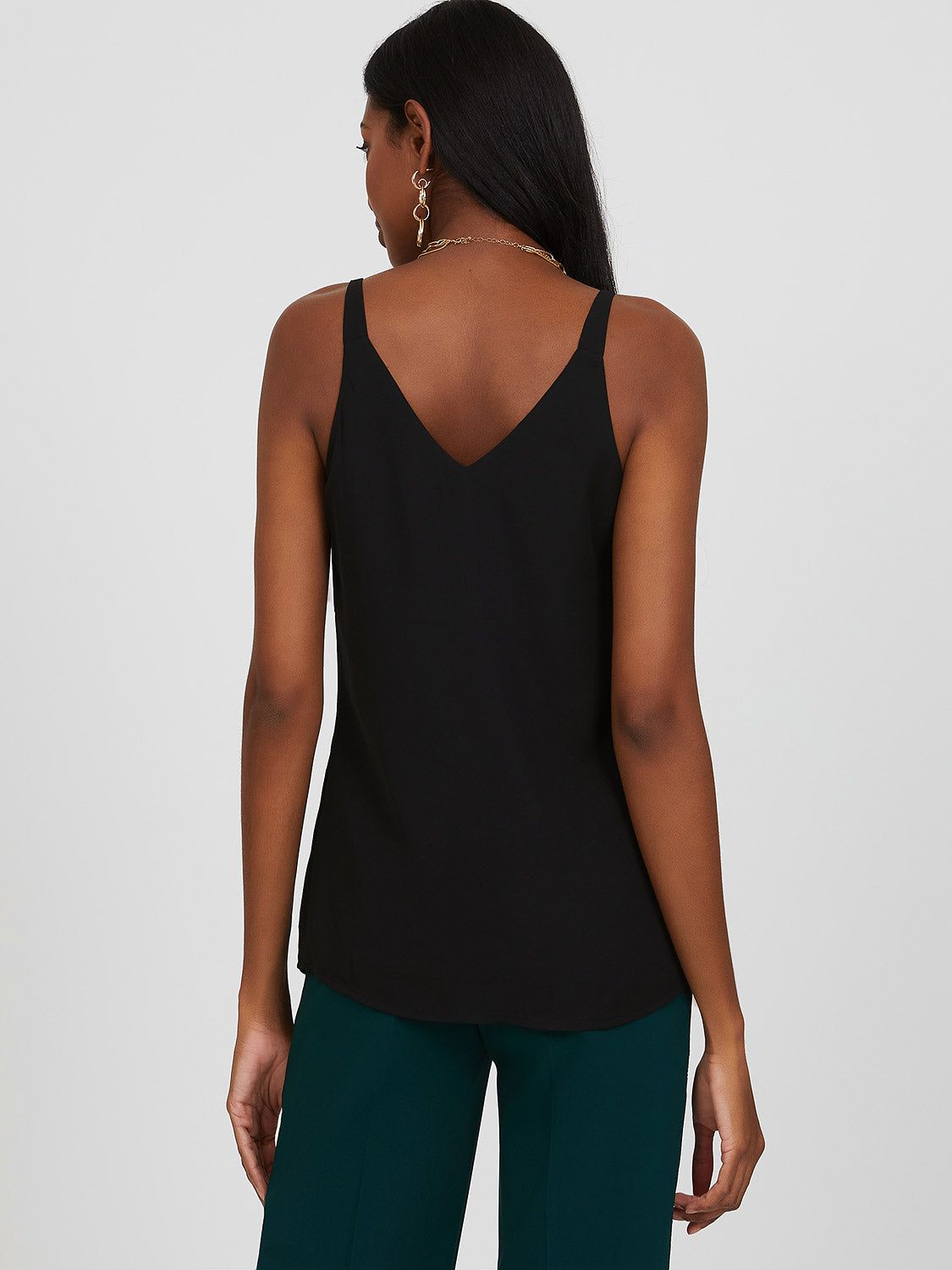 Sleeveless V-Neck Chiffon Camisole sold by Suzy Shier product image thumbnail 4