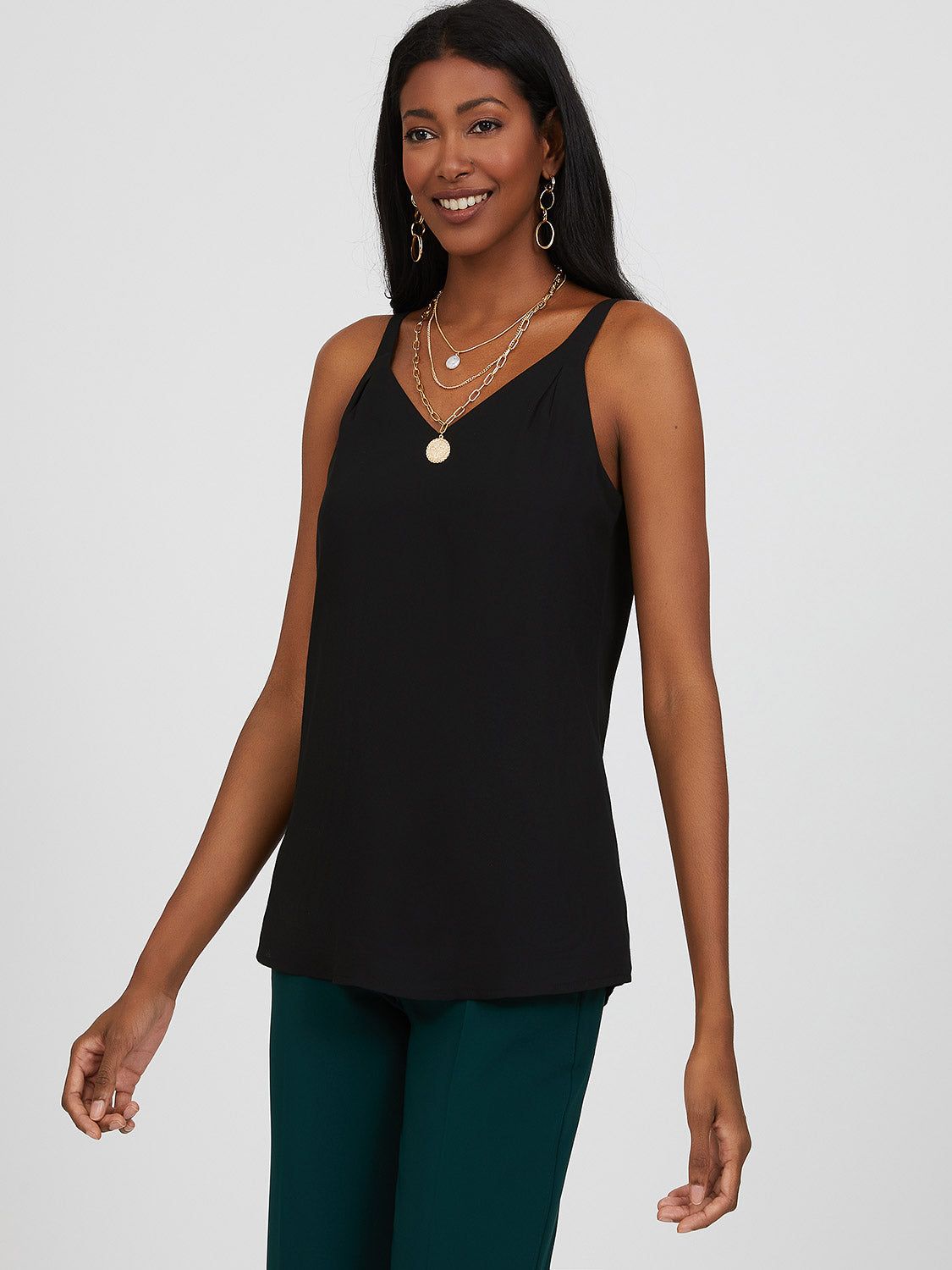 Sleeveless V-Neck Chiffon Camisole sold by Suzy Shier product image thumbnail 2