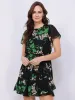 Printed Ruffle Skirt Chiffon Dress sold by Suzy Shier
