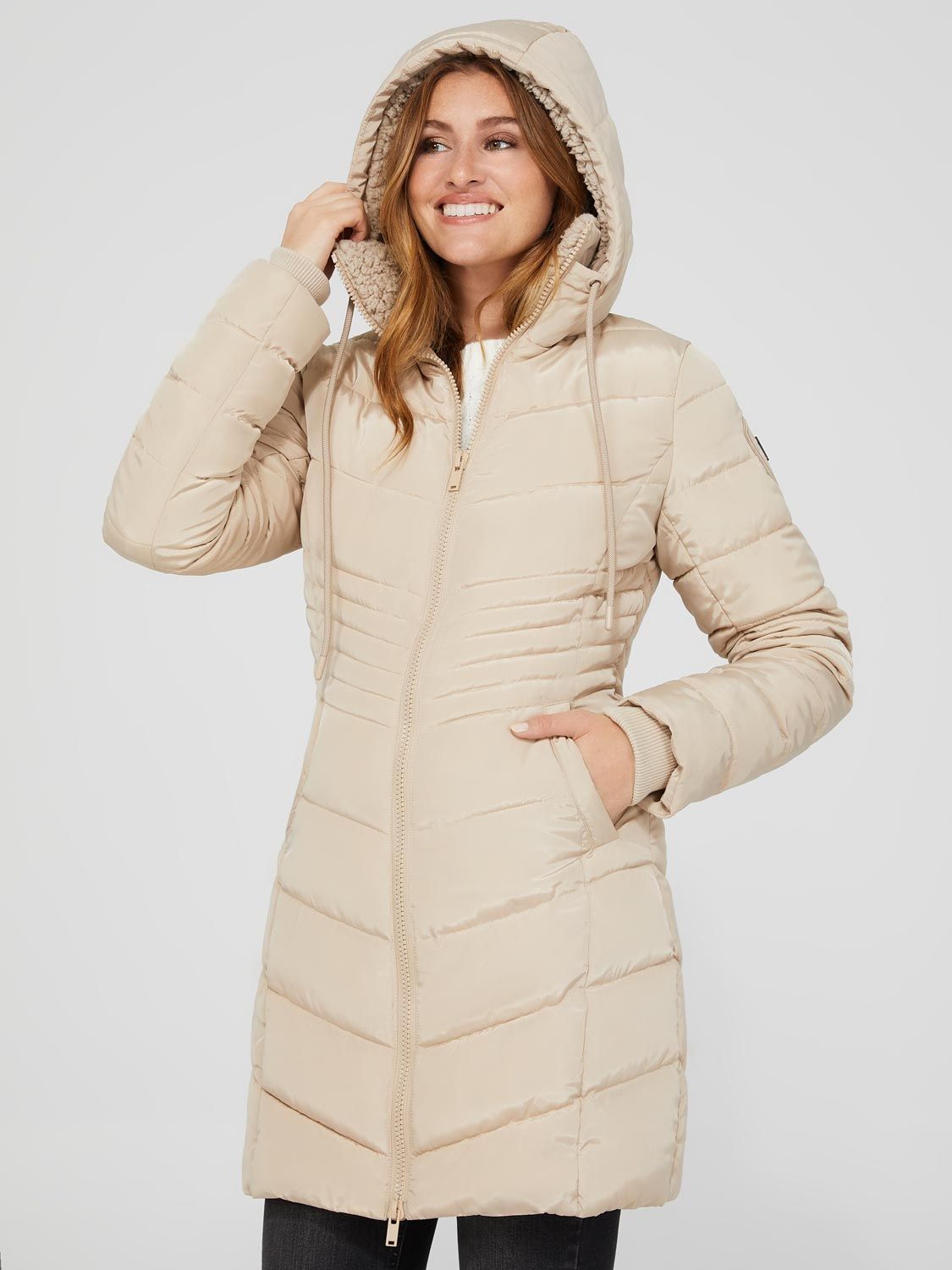 Mid-Length Hooded Puffer sold by Suzy Shier product image thumbnail 2